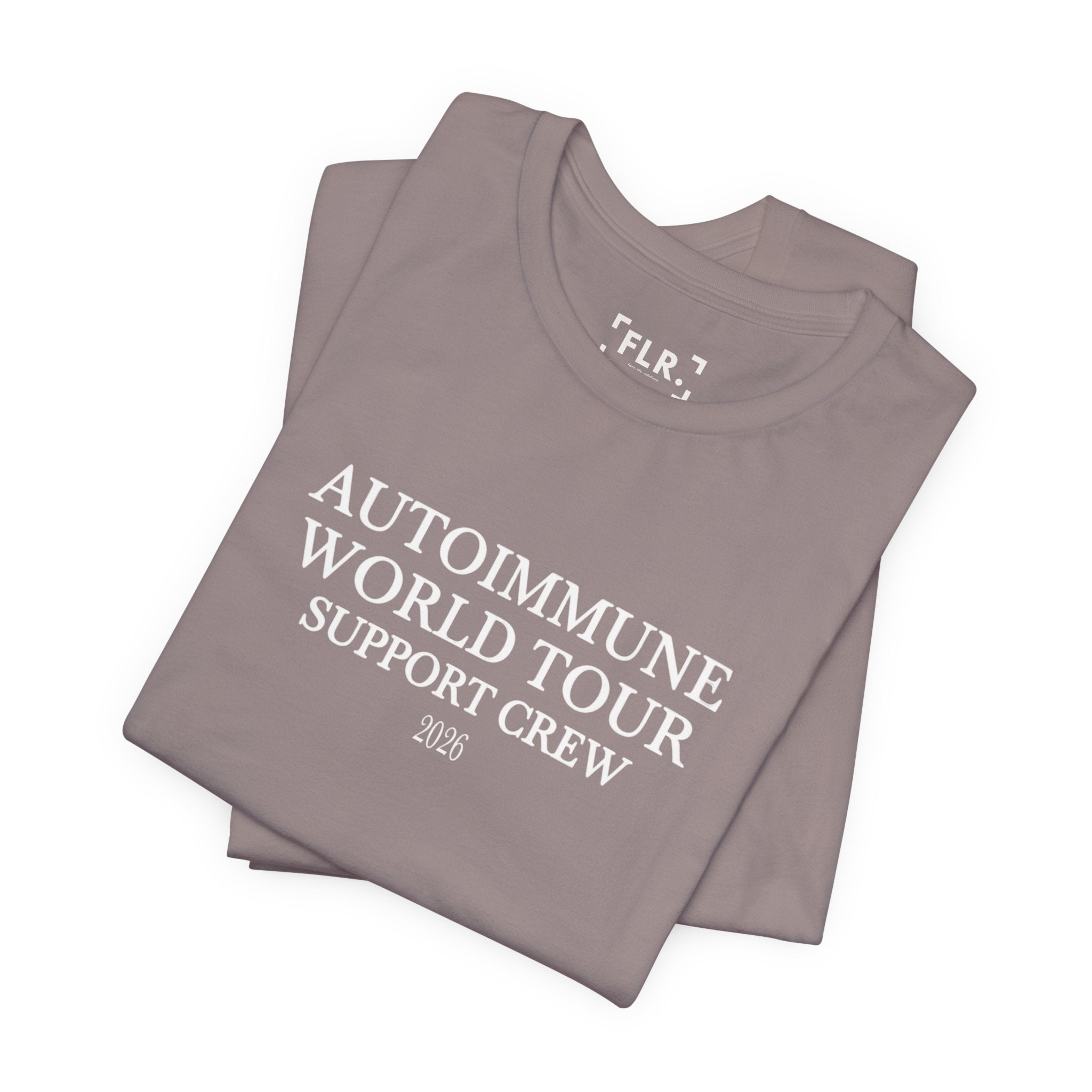 Autoimmune World Tour 2026 Support Crew T-Shirt | Caregiver & Chronic Illness Support Tee | Unisex Awareness Shirt