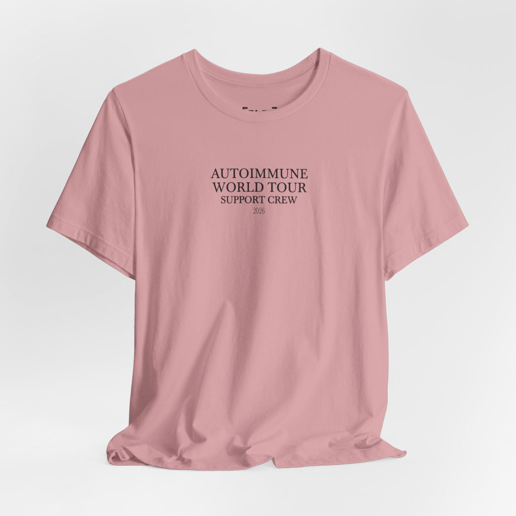 Autoimmune World Tour 2026 Support Crew T-Shirt | Caregiver & Chronic Illness Support Tee | Unisex Awareness Shirt