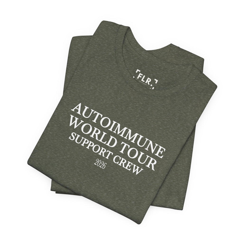 Autoimmune World Tour 2026 Support Crew T-Shirt | Caregiver & Chronic Illness Support Tee | Unisex Awareness Shirt
