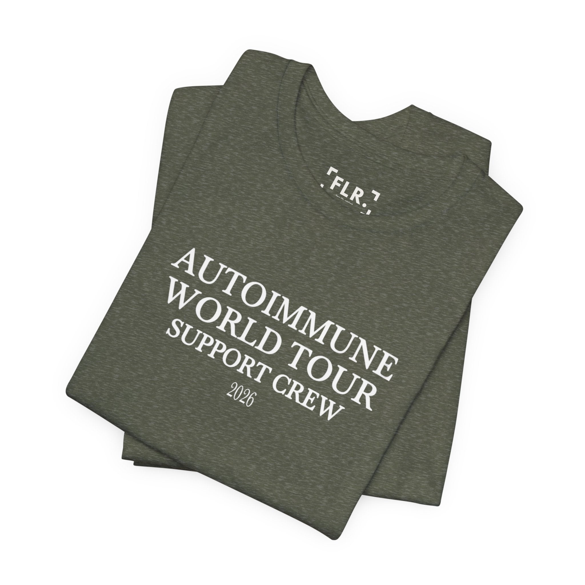 Autoimmune World Tour 2026 Support Crew T-Shirt | Caregiver & Chronic Illness Support Tee | Unisex Awareness Shirt