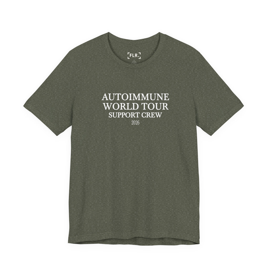 Autoimmune World Tour 2026 Support Crew T-Shirt | Caregiver & Chronic Illness Support Tee | Unisex Awareness Shirt