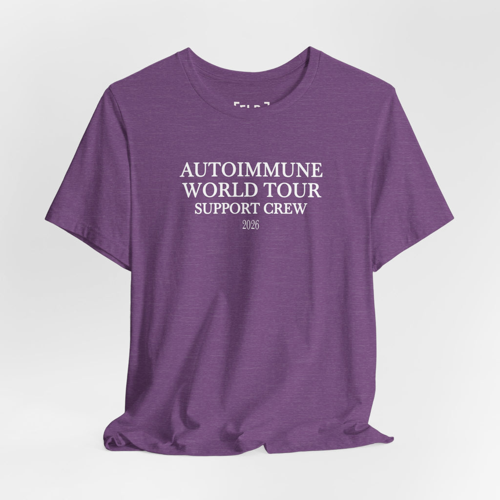 Autoimmune World Tour 2026 Support Crew T-Shirt | Caregiver & Chronic Illness Support Tee | Unisex Awareness Shirt