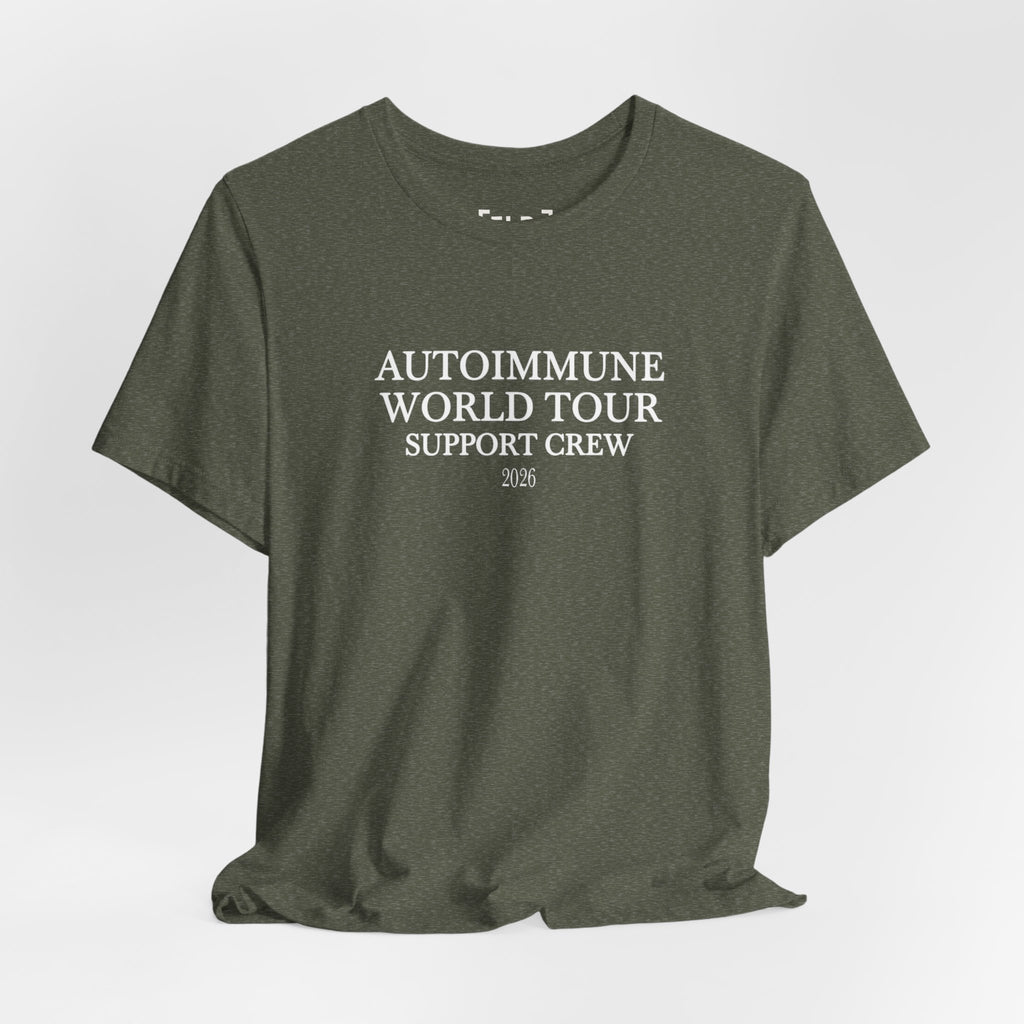 Autoimmune World Tour 2026 Support Crew T-Shirt | Caregiver & Chronic Illness Support Tee | Unisex Awareness Shirt