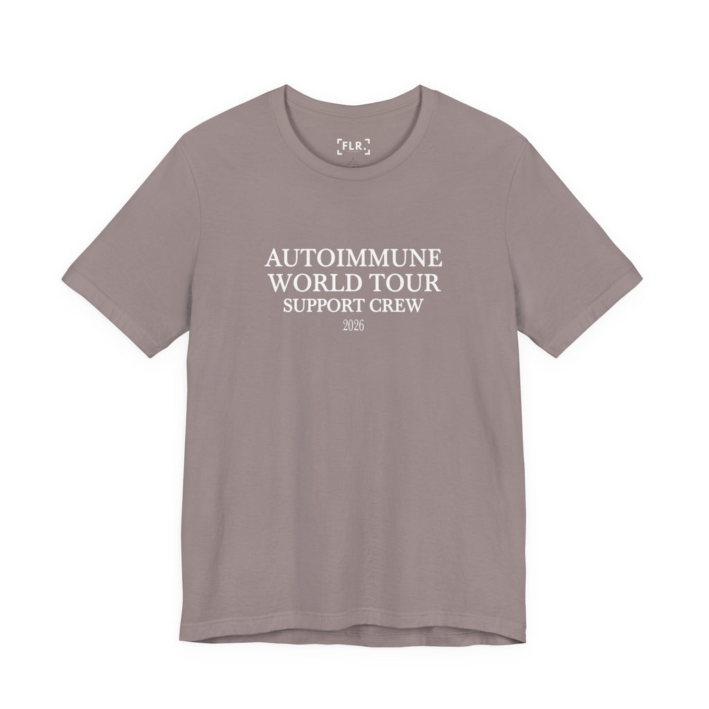 Autoimmune World Tour 2026 Support Crew T-Shirt | Caregiver & Chronic Illness Support Tee | Unisex Awareness Shirt