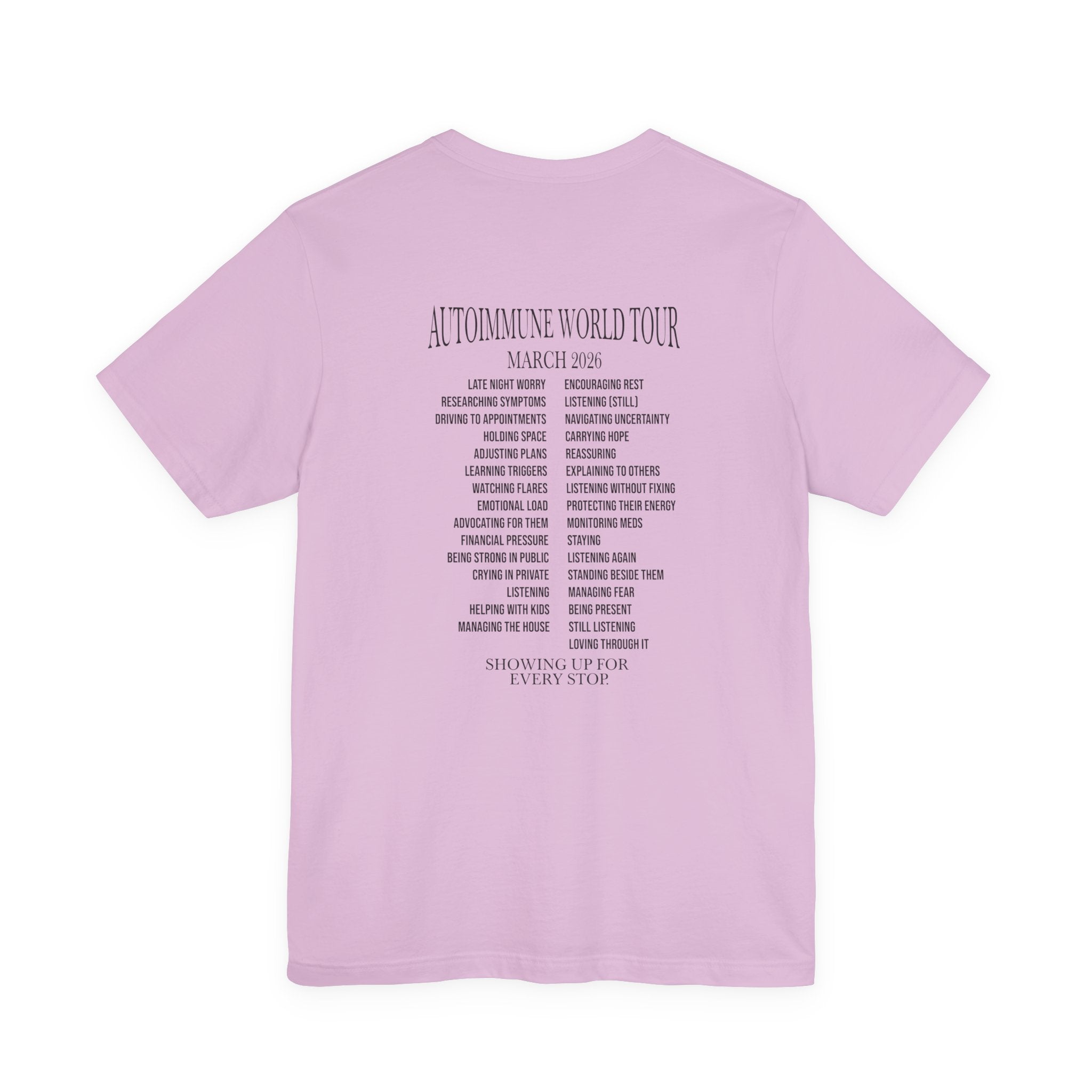 Autoimmune World Tour 2026 Support Crew T-Shirt | Caregiver & Chronic Illness Support Tee | Unisex Awareness Shirt