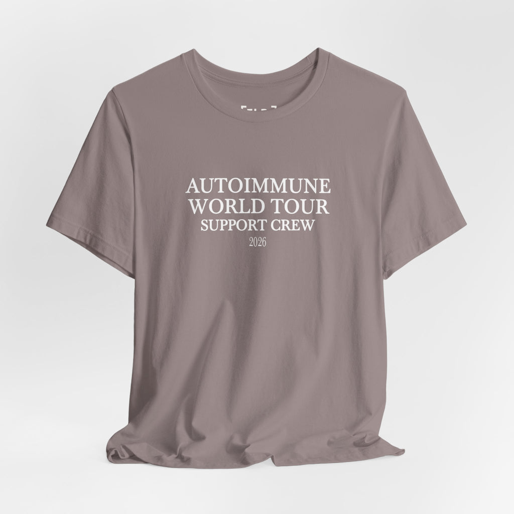Autoimmune World Tour 2026 Support Crew T-Shirt | Caregiver & Chronic Illness Support Tee | Unisex Awareness Shirt