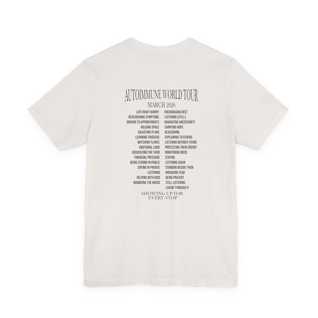 Autoimmune World Tour 2026 Support Crew T-Shirt | Caregiver & Chronic Illness Support Tee | Unisex Awareness Shirt