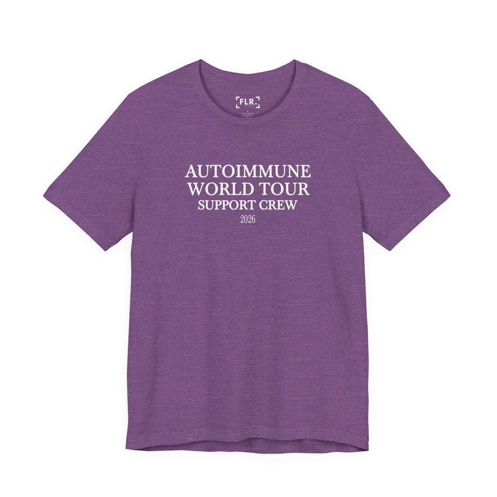 Autoimmune World Tour 2026 Support Crew T-Shirt | Caregiver & Chronic Illness Support Tee | Unisex Awareness Shirt