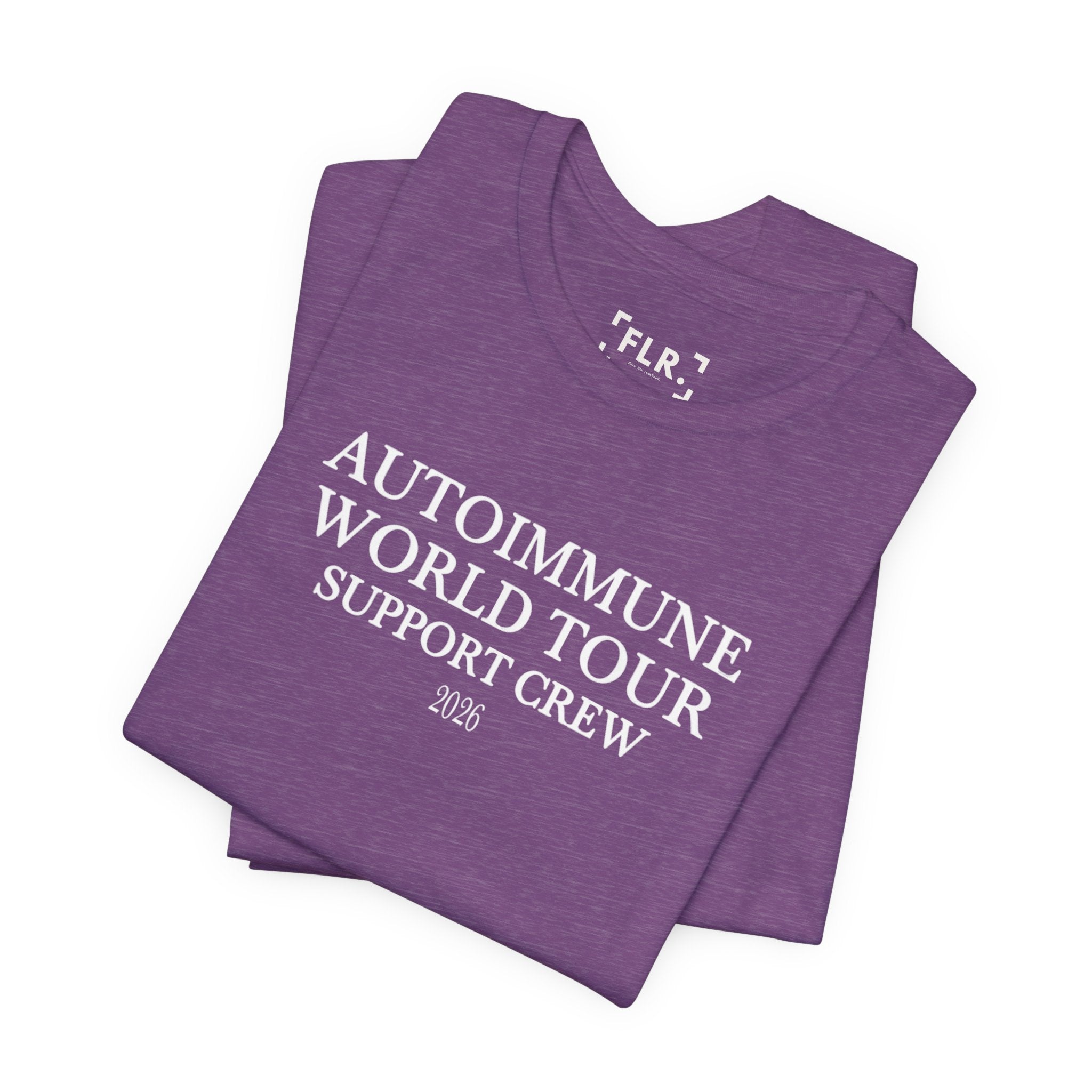 Autoimmune World Tour 2026 Support Crew T-Shirt | Caregiver & Chronic Illness Support Tee | Unisex Awareness Shirt