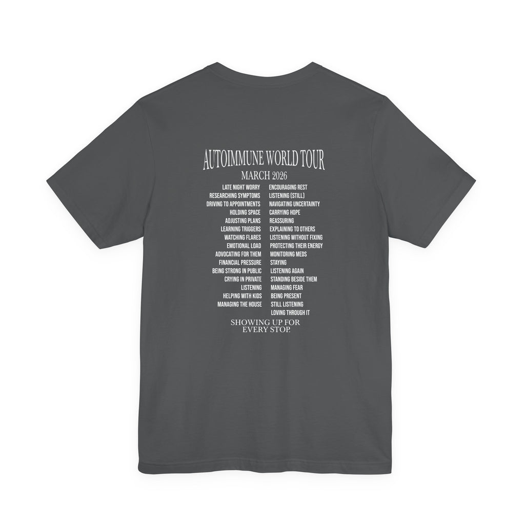 Autoimmune World Tour 2026 Support Crew T-Shirt | Caregiver & Chronic Illness Support Tee | Unisex Awareness Shirt